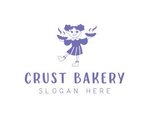 Bread Bakery Girl logo design