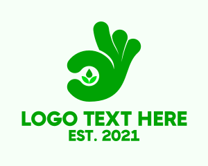 Green Hand Plant  logo