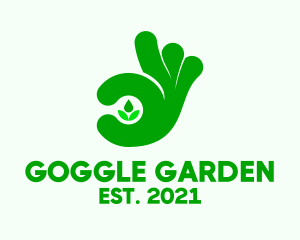 Green Hand Plant  logo design