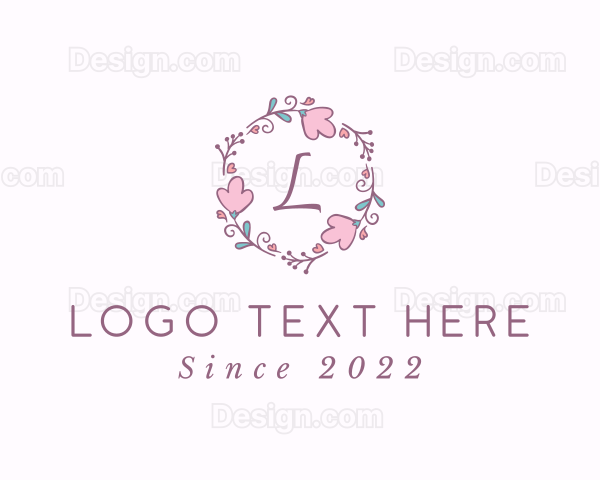 Floral Garden Wreath Logo