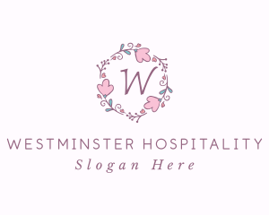 Floral Garden Wreath Logo