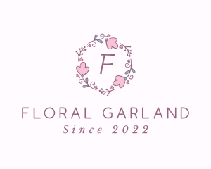 Floral Garden Wreath logo design