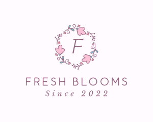 Floral Garden Wreath logo design