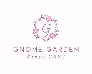 Floral Garden Wreath logo design