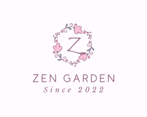 Floral Garden Wreath logo design