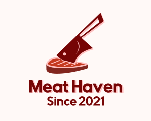 Butcher Meat Cleaver logo design