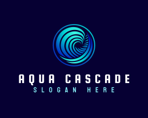 Abstract Wave Surf logo design