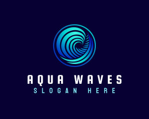 Abstract Wave Surf logo design