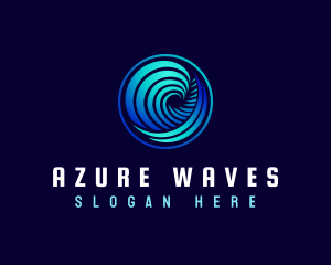 Abstract Wave Surf logo design