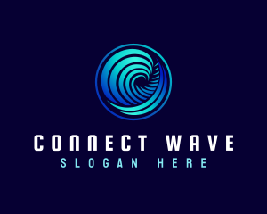 Abstract Wave Surf logo design