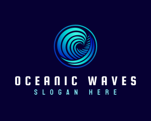 Abstract Wave Surf logo design