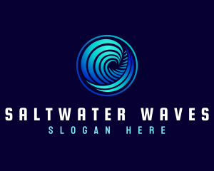 Abstract Wave Surf logo design