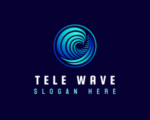 Abstract Wave Surf logo design