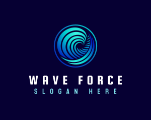 Abstract Wave Surf logo design