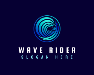 Abstract Wave Surf logo design