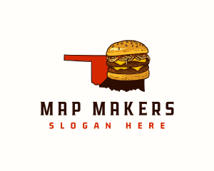 Oklahoma Burger Food logo design