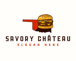 Oklahoma Burger Food logo design