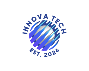 Tech Innovation Globe logo design