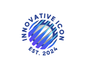 Tech Innovation Globe logo design