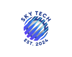 Tech Innovation Globe logo design