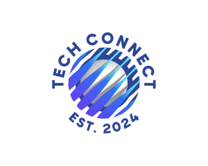 Tech Innovation Globe logo design