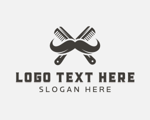 Mustache Comb Grooming logo