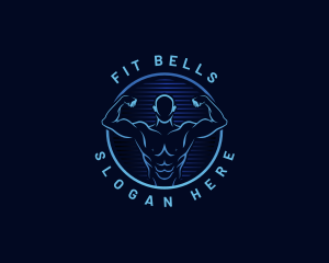 Fitness Hunk Bodybuilder logo design