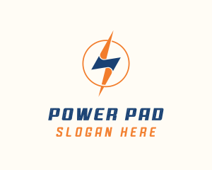 Electric Lightning Power logo design