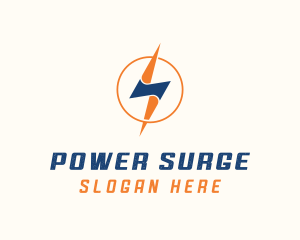 Electric Lightning Power logo design