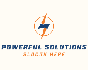 Electric Lightning Power logo design