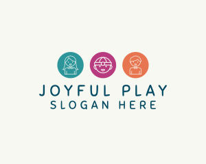 Playful Preschool Children logo design