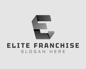 Origami Fold Letter E logo design