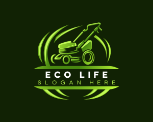 Eco Lawn Mower logo design