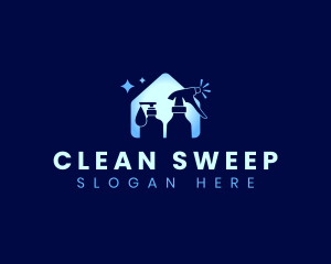 Housekeeping Cleaning Tools logo design