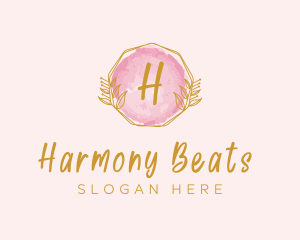 Beauty Watercolor Wreath Logo