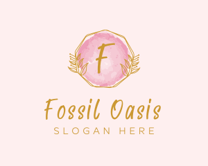 Beauty Watercolor Wreath logo design