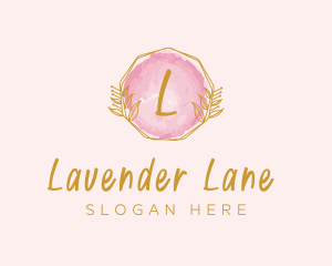 Beauty Watercolor Wreath logo design