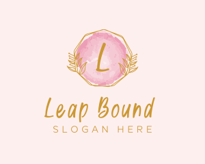 Beauty Watercolor Wreath logo design