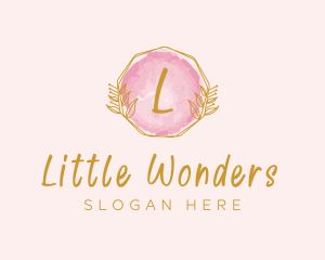 Beauty Watercolor Wreath logo design