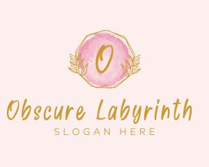 Beauty Watercolor Wreath logo design