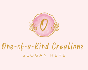 Beauty Watercolor Wreath logo design