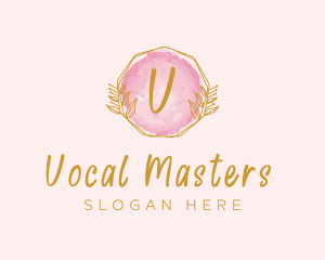 Beauty Watercolor Wreath logo design