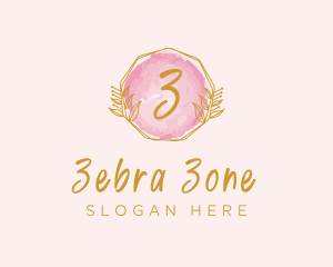 Beauty Watercolor Wreath logo design