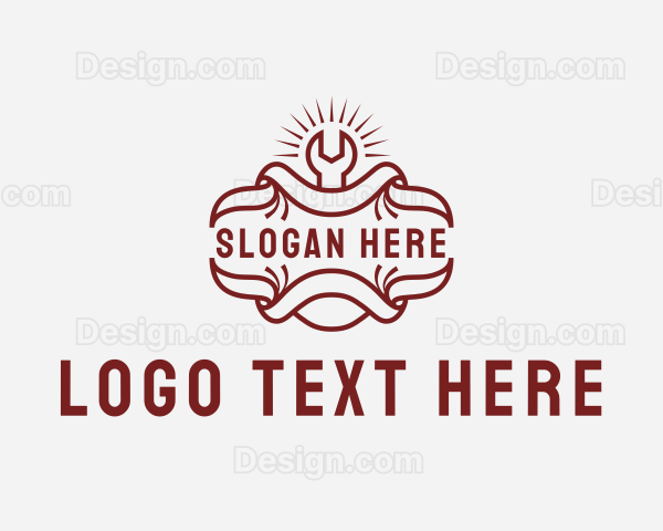 Hipster Wrench Mechanic Logo