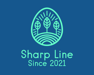 Forest Line Art logo design