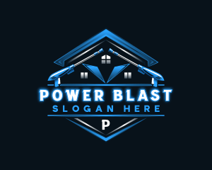 Roof Power Wash Sanitation logo design