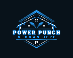 Roof Power Wash Sanitation logo design