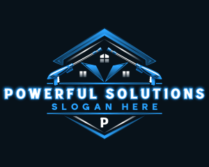 Roof Power Wash Sanitation logo design