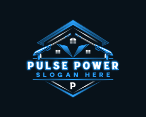 Roof Power Wash Sanitation logo design