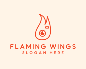 Flame Camera Lens logo design